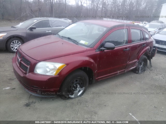 1B3HB28B47D132858 - 2007 DODGE CALIBER RED photo 2