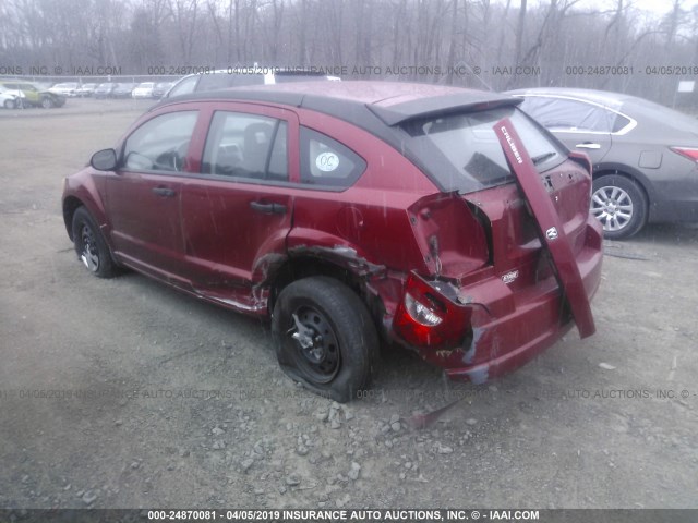 1B3HB28B47D132858 - 2007 DODGE CALIBER RED photo 3