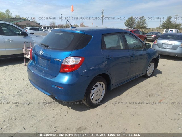 2T1KU40E89C060269 - 2009 TOYOTA COROLLA MATRIX  BLUE photo 4