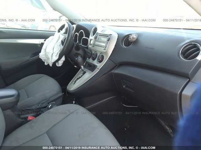 2T1KU40E89C060269 - 2009 TOYOTA COROLLA MATRIX  BLUE photo 5