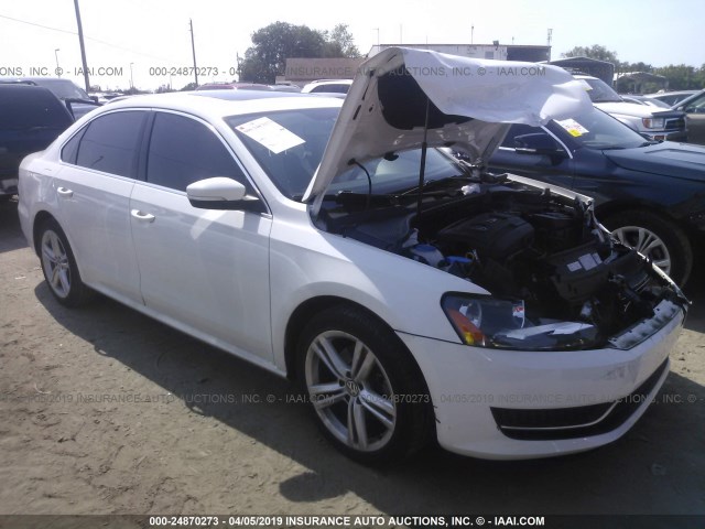 1VWBS7A33EC096133 - 2014 VOLKSWAGEN PASSAT SE WHITE photo 1