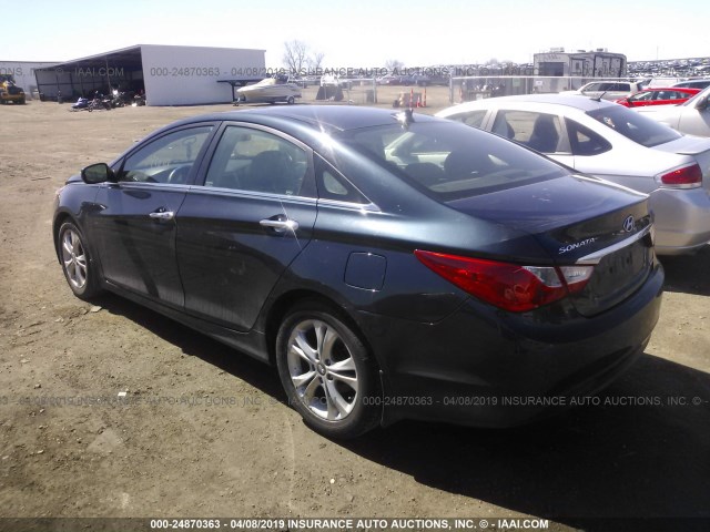 5NPEC4ACXDH529493 - 2013 HYUNDAI SONATA SE/LIMITED BLACK photo 3