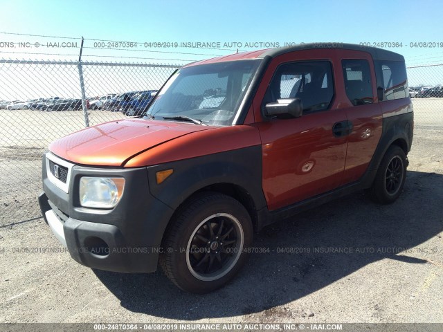 5J6YH27623L053345 - 2003 HONDA ELEMENT EX ORANGE photo 2