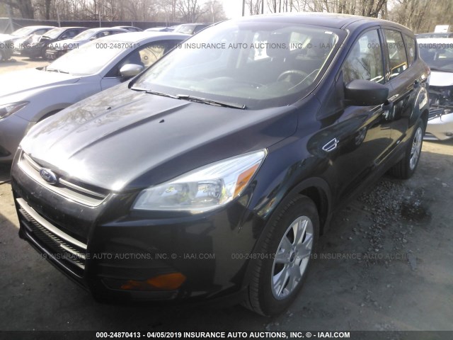 1FMCU0F78DUA40147 - 2013 FORD ESCAPE S BLACK photo 2