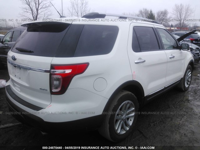 1FMHK8D81CGA50375 - 2012 FORD EXPLORER XLT WHITE photo 4