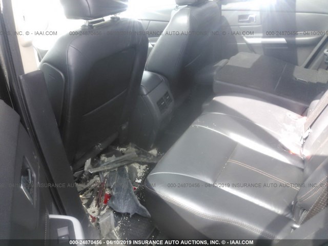 2FMDK4JC0BBA83180 - 2011 FORD EDGE SEL BLACK photo 8