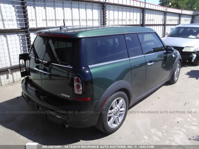 WMWZF3C57ET492219 - 2014 MINI COOPER CLUBMAN GREEN photo 4