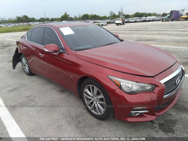 JN1BV7AP3EM686083 - 2014 INFINITI Q50 PREMIUM/SPORT RED photo 1