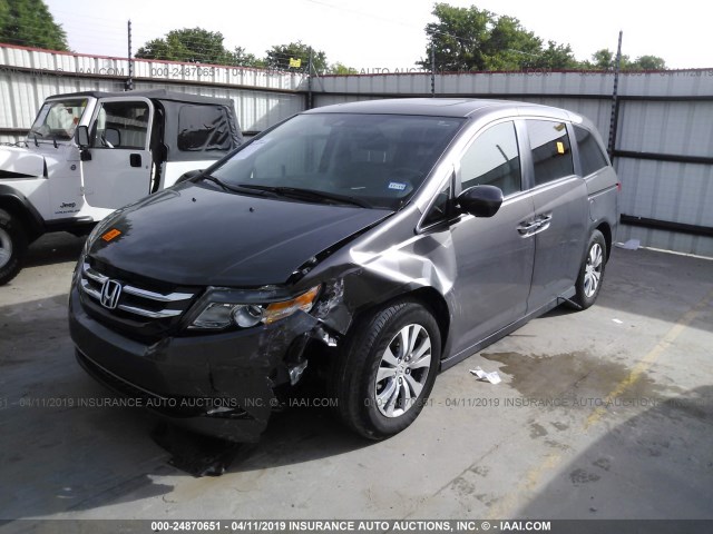 5FNRL5H67GB004000 - 2016 HONDA ODYSSEY EXL GRAY photo 2