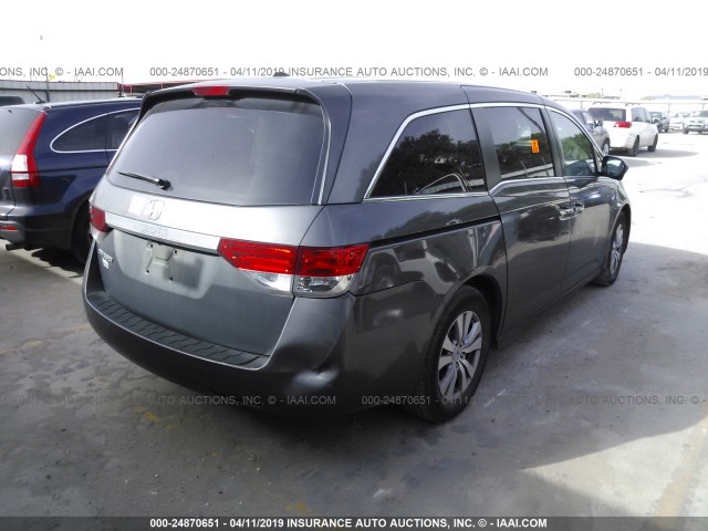 5FNRL5H67GB004000 - 2016 HONDA ODYSSEY EXL GRAY photo 4