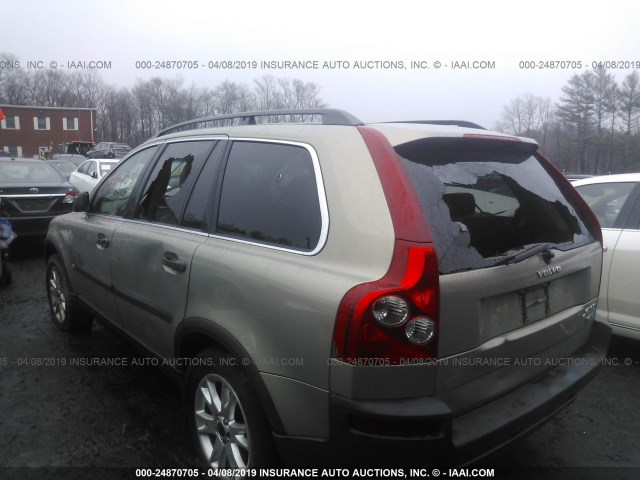 YV1CZ91H141059452 - 2004 VOLVO XC90 T6 GOLD photo 3