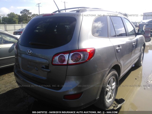 5XYZG3AB0CG122053 - 2012 HYUNDAI SANTA FE GLS GRAY photo 4