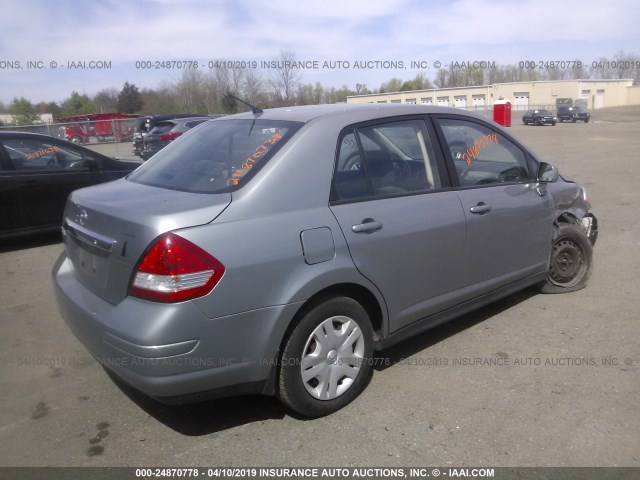 3N1BC1AP9AL467152 - 2010 NISSAN VERSA S/SL GRAY photo 4