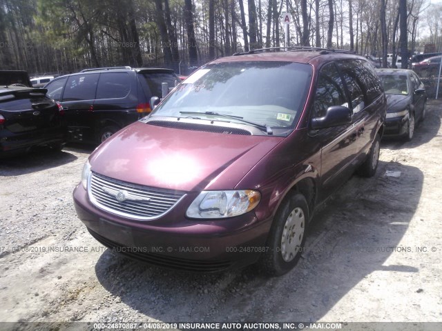 2C4GP44372R551055 - 2002 CHRYSLER TOWN & COUNTRY LX RED photo 2