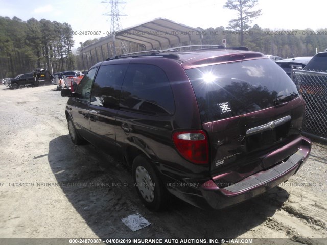 2C4GP44372R551055 - 2002 CHRYSLER TOWN & COUNTRY LX RED photo 3