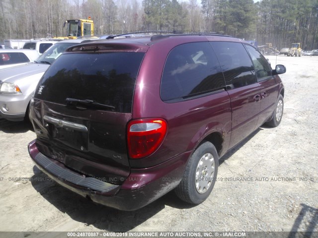 2C4GP44372R551055 - 2002 CHRYSLER TOWN & COUNTRY LX RED photo 4