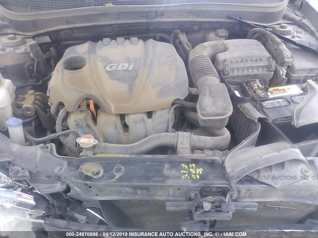 5NPEB4AC7CH350099 - 2012 HYUNDAI SONATA GLS ლურჯი ფოტო 10