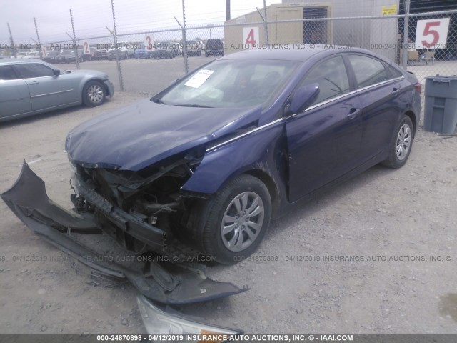 5NPEB4AC7CH350099 - 2012 HYUNDAI SONATA GLS ლურჯი ფოტო 2