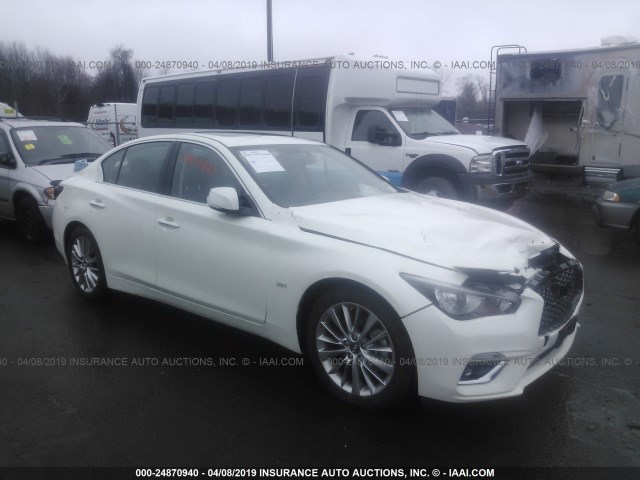 JN1EV7AR8KM555970 - 2019 INFINITI Q50 LUXE/SPORT WHITE photo 1