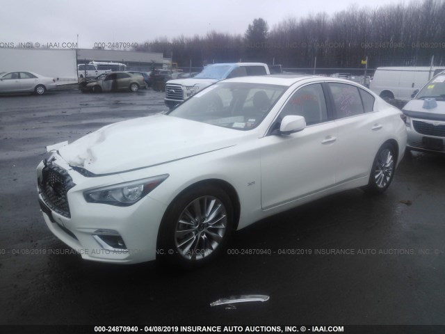 JN1EV7AR8KM555970 - 2019 INFINITI Q50 LUXE/SPORT WHITE photo 2