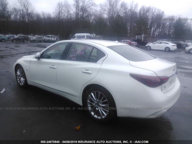 JN1EV7AR8KM555970 - 2019 INFINITI Q50 LUXE/SPORT WHITE photo 3