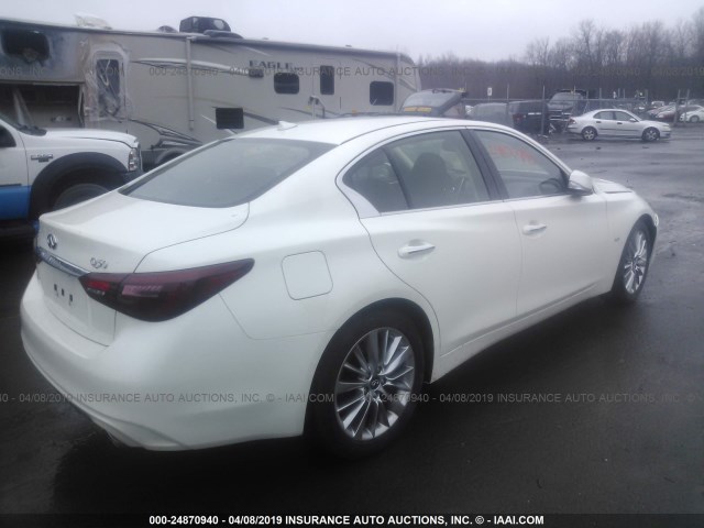 JN1EV7AR8KM555970 - 2019 INFINITI Q50 LUXE/SPORT WHITE photo 4