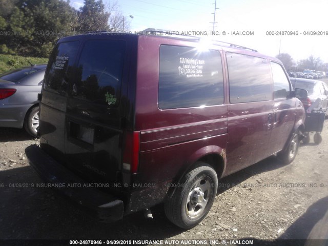 1GNDM19X93B103008 - 2003 CHEVROLET ASTRO MAROON photo 4