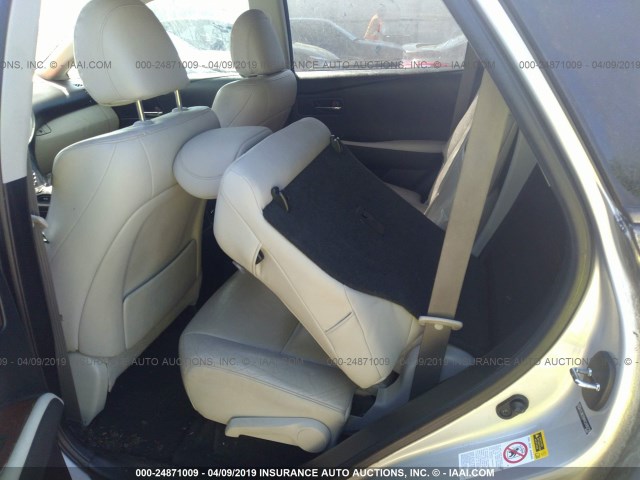JTJBC1BA9C2430725 - 2012 LEXUS RX 450 Gümüş foto 8