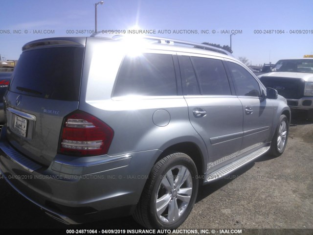 4JGBF2FE9CA795548 - 2012 MERCEDES-BENZ GL 350 BLUETEC SILVER photo 4