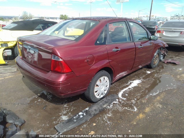 1FAFP34N07W173334 - 2007 FORD FOCUS ZX4/S/SE/SES მუქწითელი ფოტო 4