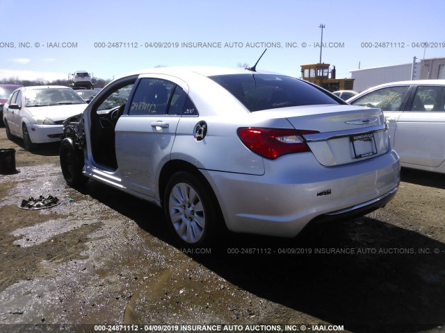 1C3CCBAB1CN268602 - 2012 CHRYSLER 200 LX SILVER photo 3