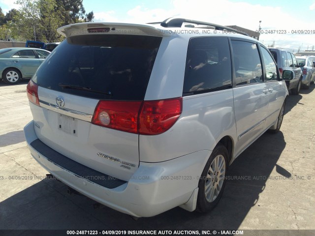 5TDBK22C08S020716 - 2008 TOYOTA SIENNA XLE/XLE LIMITED WHITE photo 4