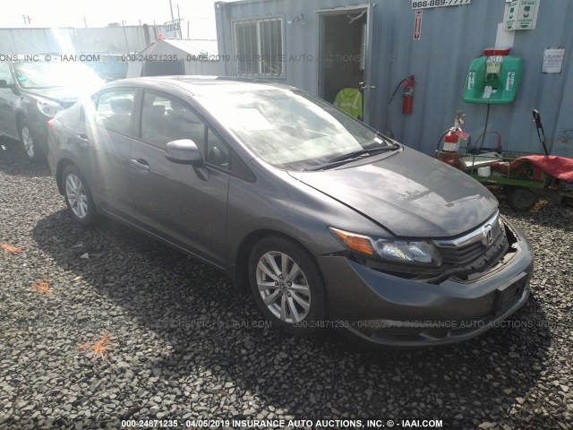 19XFB2F95CE308105 - 2012 HONDA CIVIC EXL GRAY photo 1