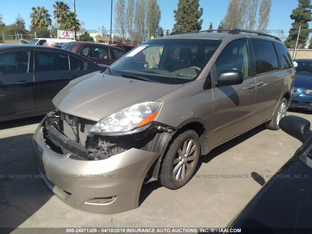 5TDZK23C39S228619 - 2009 TOYOTA SIENNA CE/LE GOLD photo 2