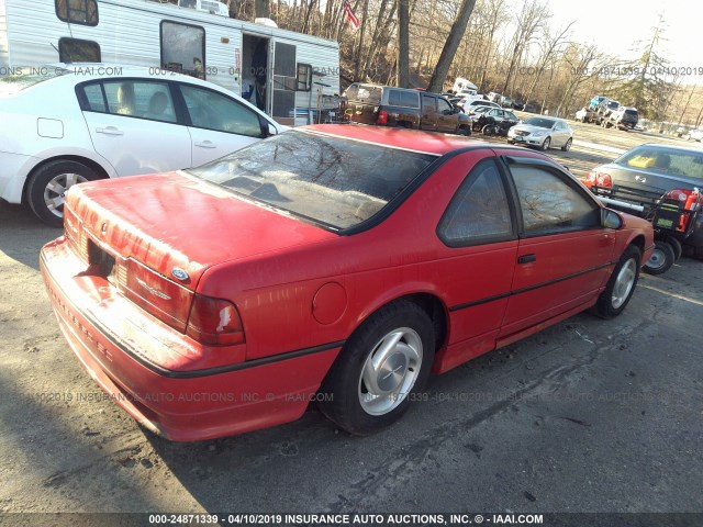 1FAPP64R9KH205087 - 1989 FORD THUNDERBIRD SUPER COUPE RED photo 4