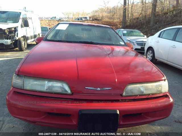1FAPP64R9KH205087 - 1989 FORD THUNDERBIRD SUPER COUPE RED photo 6