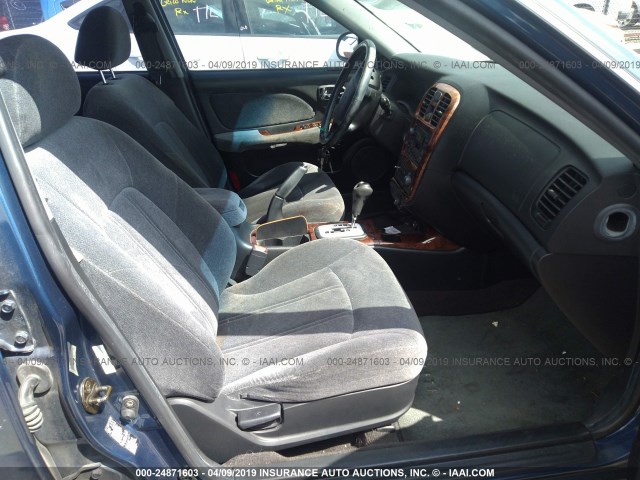 KMHWF35H33A895549 - 2003 HYUNDAI SONATA GLS/LX BLUE photo 5