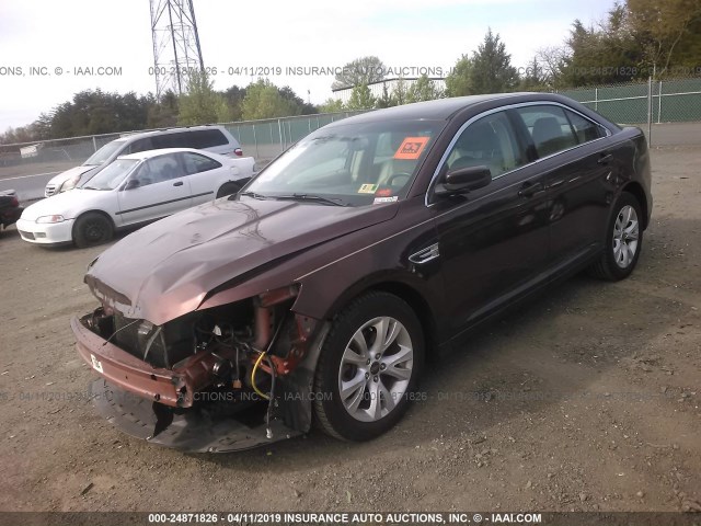 1FAHP2EW5CG126489 - 2012 FORD TAURUS SEL BURGUNDY photo 2