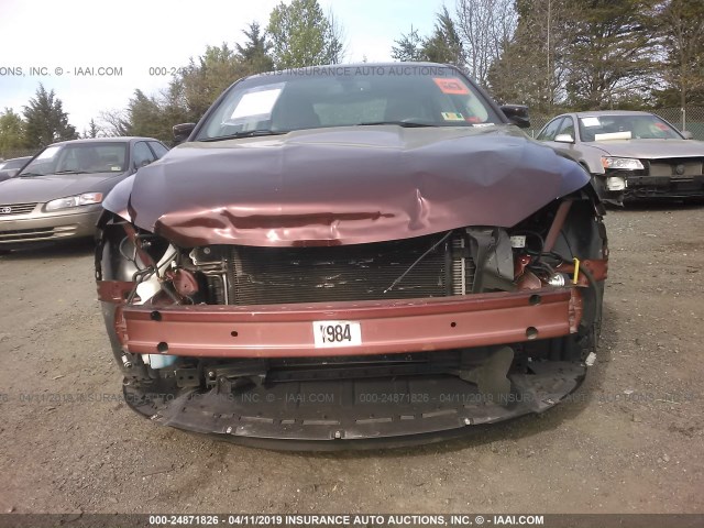 1FAHP2EW5CG126489 - 2012 FORD TAURUS SEL BURGUNDY photo 6