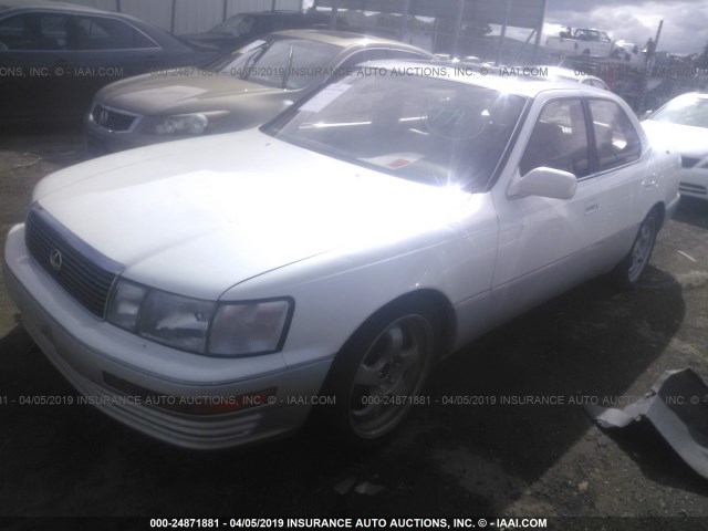 JT8UF11E2R0193988 - 1994 LEXUS LS 400 WHITE photo 2