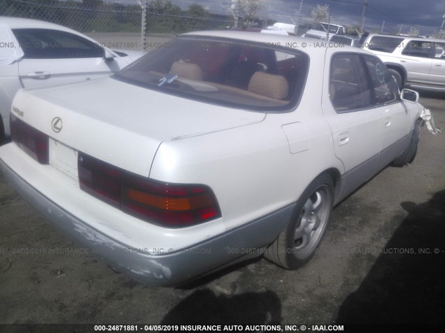 JT8UF11E2R0193988 - 1994 LEXUS LS 400 WHITE photo 4