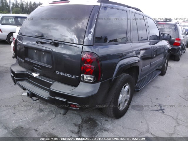 1GNDS13S432212334 - 2003 CHEVROLET TRAILBLAZER  BLACK photo 4