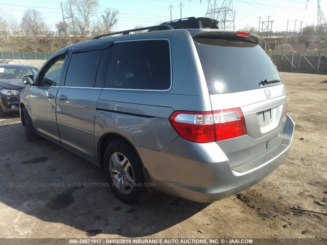 5FNRL38655B080770 - 2005 HONDA ODYSSEY EXL GRAY photo 3