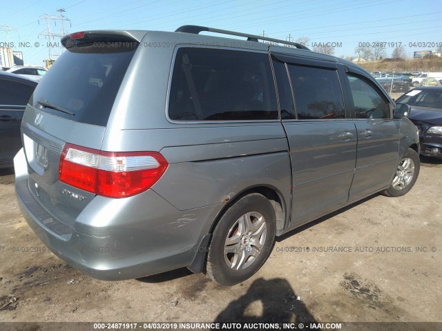 5FNRL38655B080770 - 2005 HONDA ODYSSEY EXL GRAY photo 4