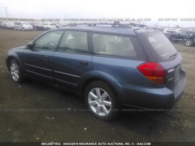 4S4BP61C667336439 - 2006 SUBARU LEGACY OUTBACK 2.5I BLUE photo 3