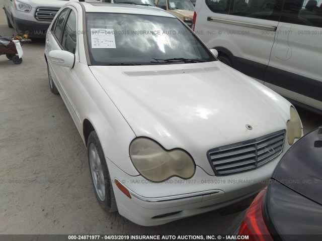 WDBRF61J22F233344 - 2002 MERCEDES-BENZ C 240 WHITE photo 6