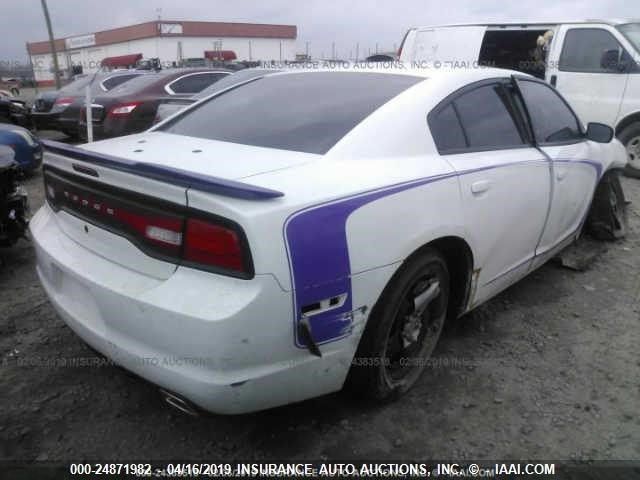 2B3CL1CTXBH600749 - 2011 DODGE CHARGER POLICE WHITE photo 4