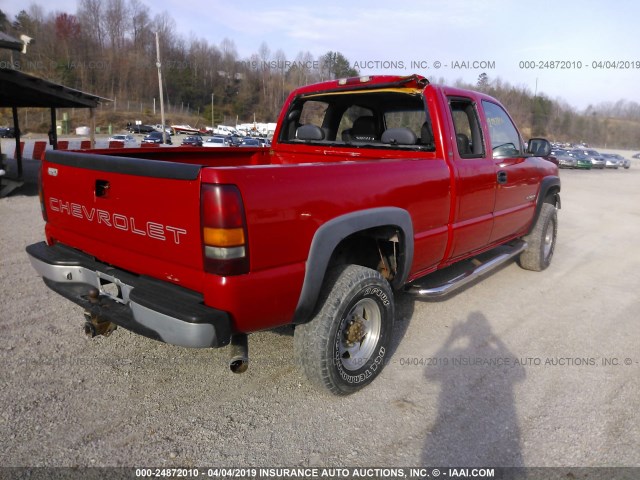 1GCHC29UX1E104737 - 2001 CHEVROLET SILVERADO C2500 HEAVY DUTY RED photo 4