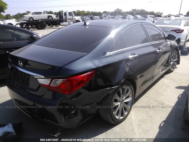 5NPEC4AC7BH270183 - 2011 HYUNDAI SONATA SE/LIMITED BLUE photo 4