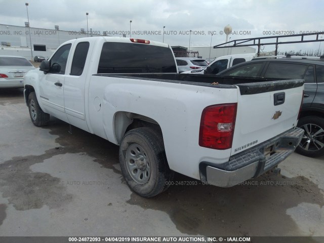 1GCEC29C39Z187037 - 2009 CHEVROLET SILVERADO C1500 LT WHITE photo 3